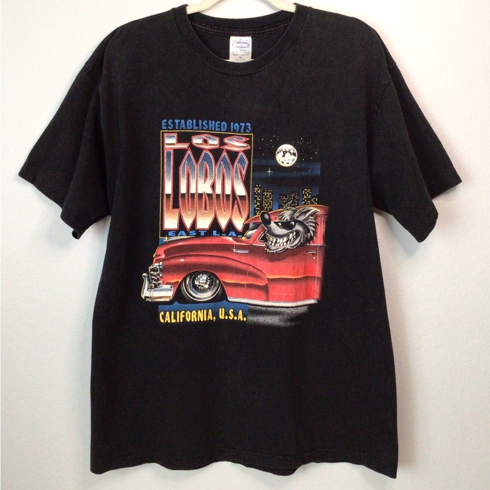 VINTAGE Los Lobos Latino Rock Concert Tour Wolf T-Shirt